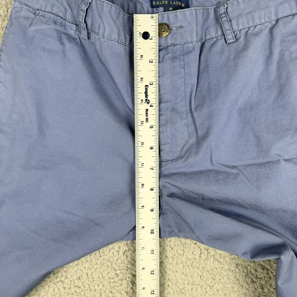 Polo Ralph Lauren Pants Boys 20 Flat Front Light Blue Chino Casual *SEE PHOTOS* - Picture 7 of 11